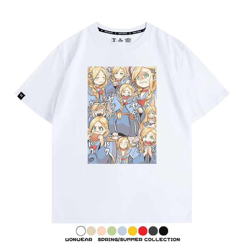 迷宮飯精靈瑪露希爾 親子情侶裝寬鬆短袖T