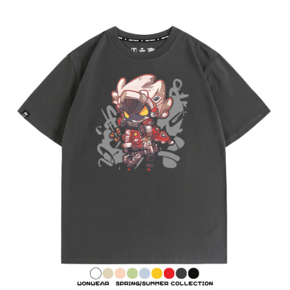 絕區零遊戲安比妮可可琳卡通Q版同款短袖夏季純棉T恤衫二次元COS