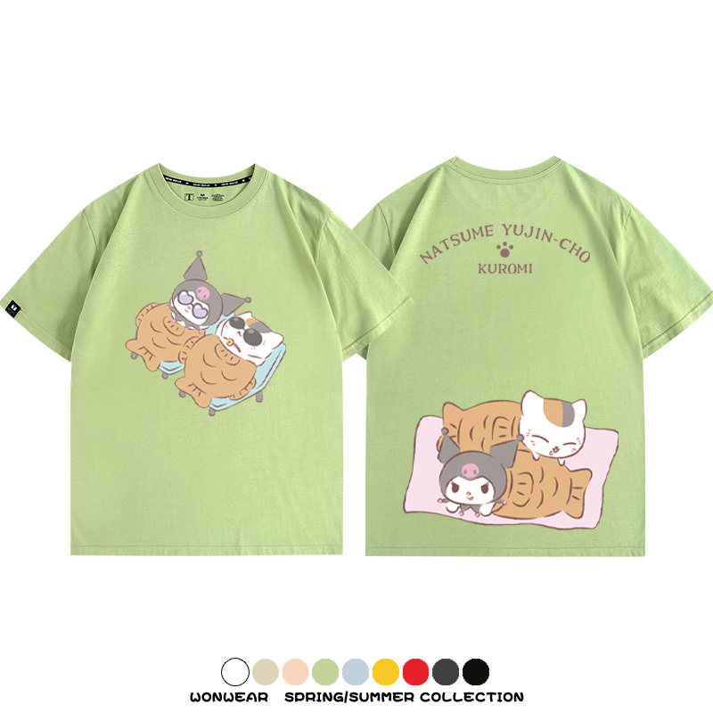 夏目友人帳聯名三麗鷗 親子情侶寬鬆短袖T