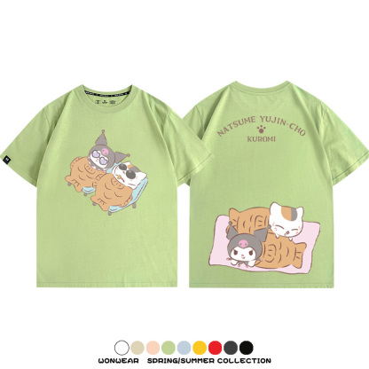 夏目友人帳聯名三麗鷗 親子情侶寬鬆短袖T