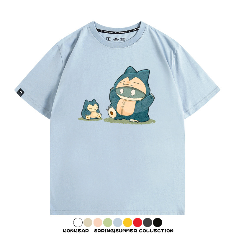 精靈寶可夢小卡比獸任天堂遊戲周邊情侶短袖T恤純棉上衣寬鬆百搭