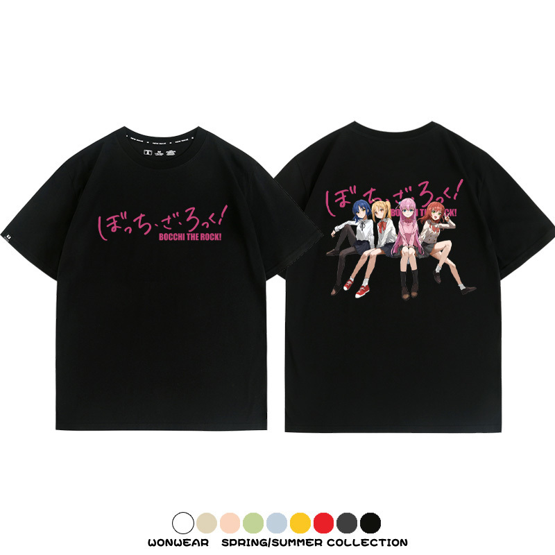孤獨搖滾後藤一里小波奇周邊聯名 親子情侶裝寬鬆短袖T