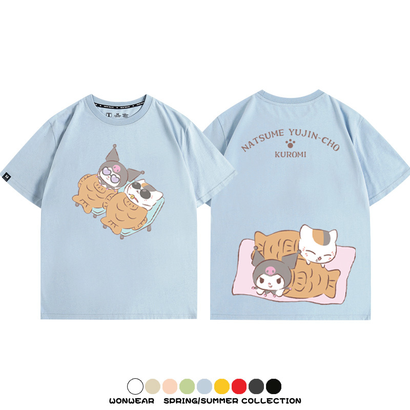 夏目友人帳聯名三麗鷗 親子情侶寬鬆短袖T