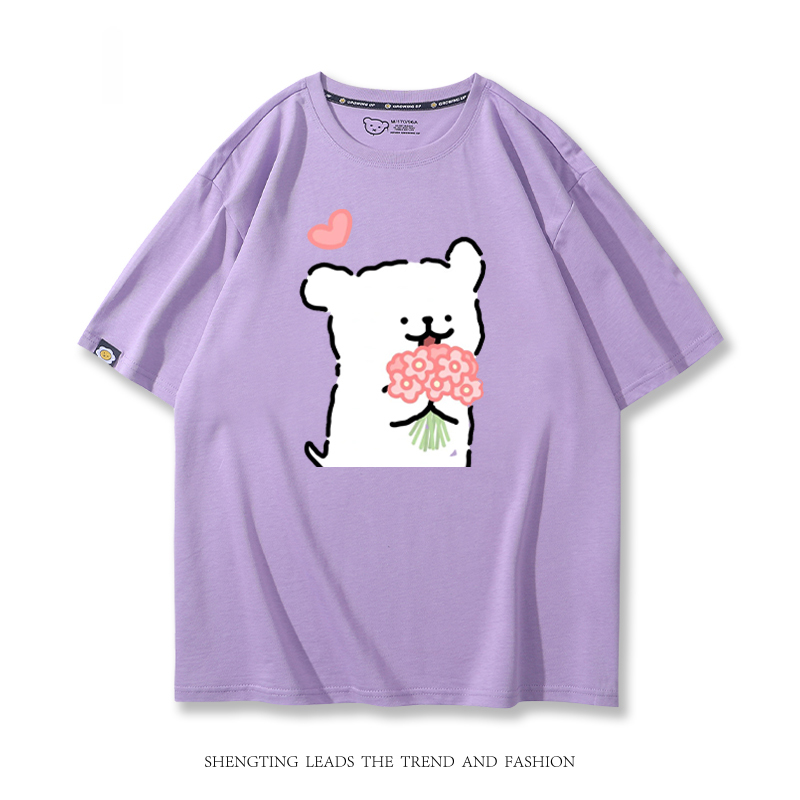 線條小狗 2024親子情侶男女同款 T恤