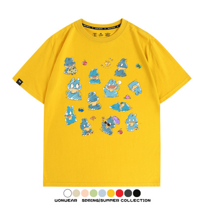 精靈寶可夢小卡比獸任天堂遊戲周邊情侶短袖T恤純棉上衣寬鬆百搭