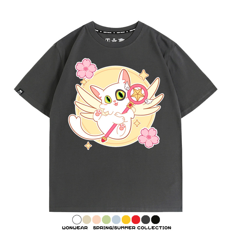 鈴芽之旅大臣貓聯名百變小櫻 親子情侶裝寬鬆短袖T