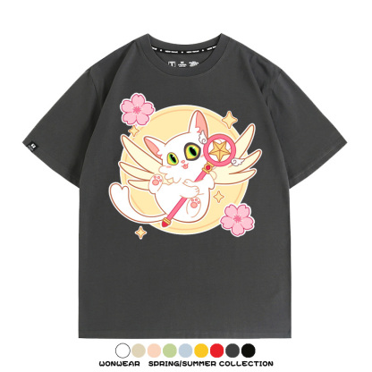 鈴芽之旅大臣貓聯名百變小櫻 親子情侶裝寬鬆短袖T