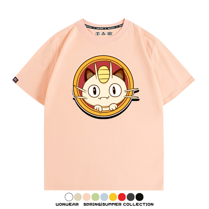 寶可夢卡通可愛頭像合集 親子情侶寬鬆短袖T