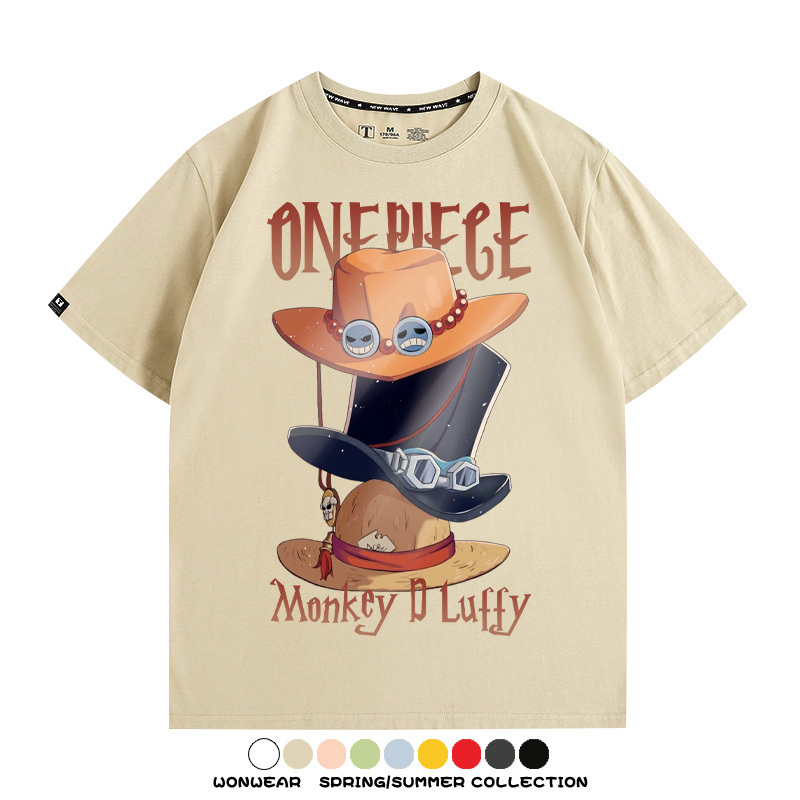 航海王路飛薩博艾斯聯名 親子情侶裝寬鬆短袖T