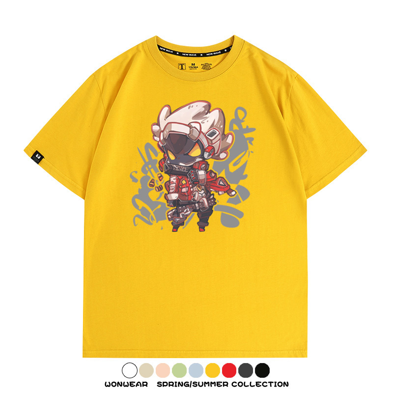 絕區零遊戲安比妮可可琳卡通Q版同款短袖夏季純棉T恤衫二次元COS