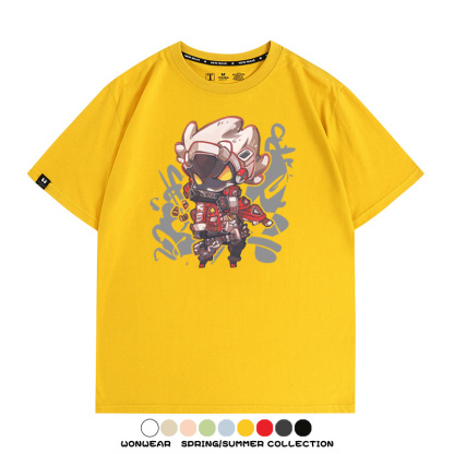 絕區零遊戲安比妮可可琳卡通Q版同款短袖夏季純棉T恤衫二次元COS