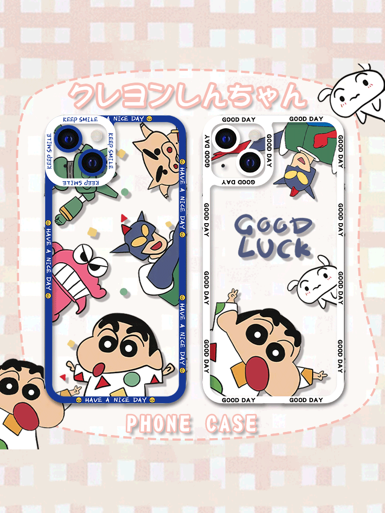 蘋果 系列蠟筆小新 天使眼透明防摔軟殼