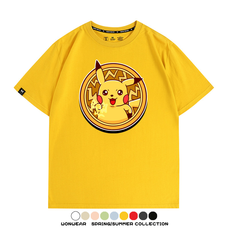 寶可夢卡通可愛頭像合集 親子情侶寬鬆短袖T