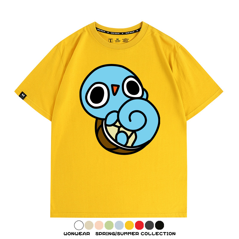 精靈寶可夢小火龍傑尼龜 親子情侶裝寬鬆短袖T