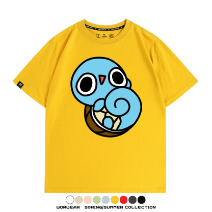 精靈寶可夢小火龍傑尼龜 親子情侶裝寬鬆短袖T