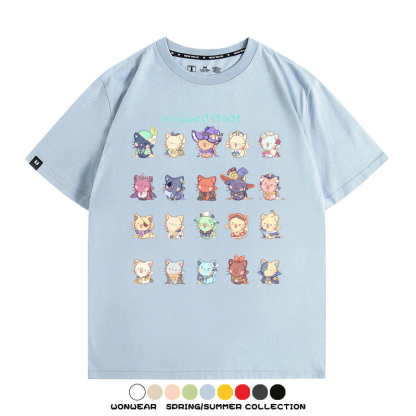 原神貓貓COS 親子情侶裝寬鬆短袖T