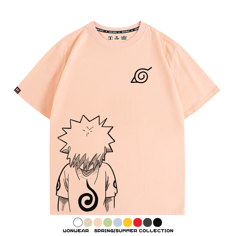 火影忍者鳴人童年同款聯名 親子情侶裝寬鬆短袖T