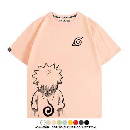 火影忍者鳴人童年同款聯名 親子情侶裝寬鬆短袖T