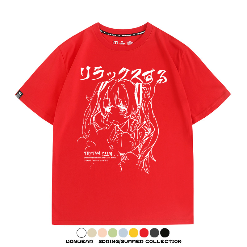 初音未來復古原宿 親子情侶裝寬鬆短袖T