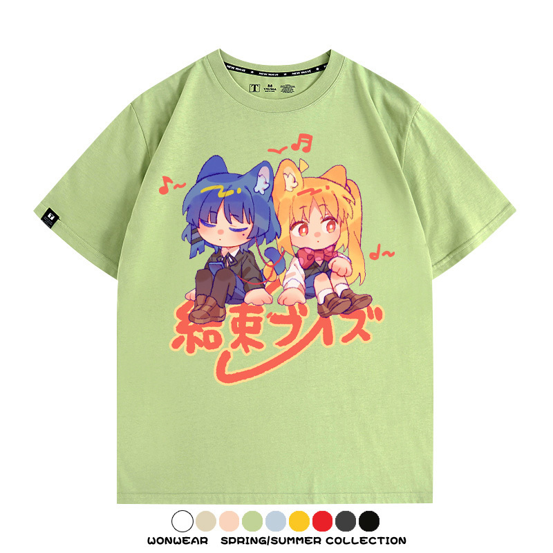 Q版孤獨搖滾後藤一里 親子情侶裝寬鬆短袖T