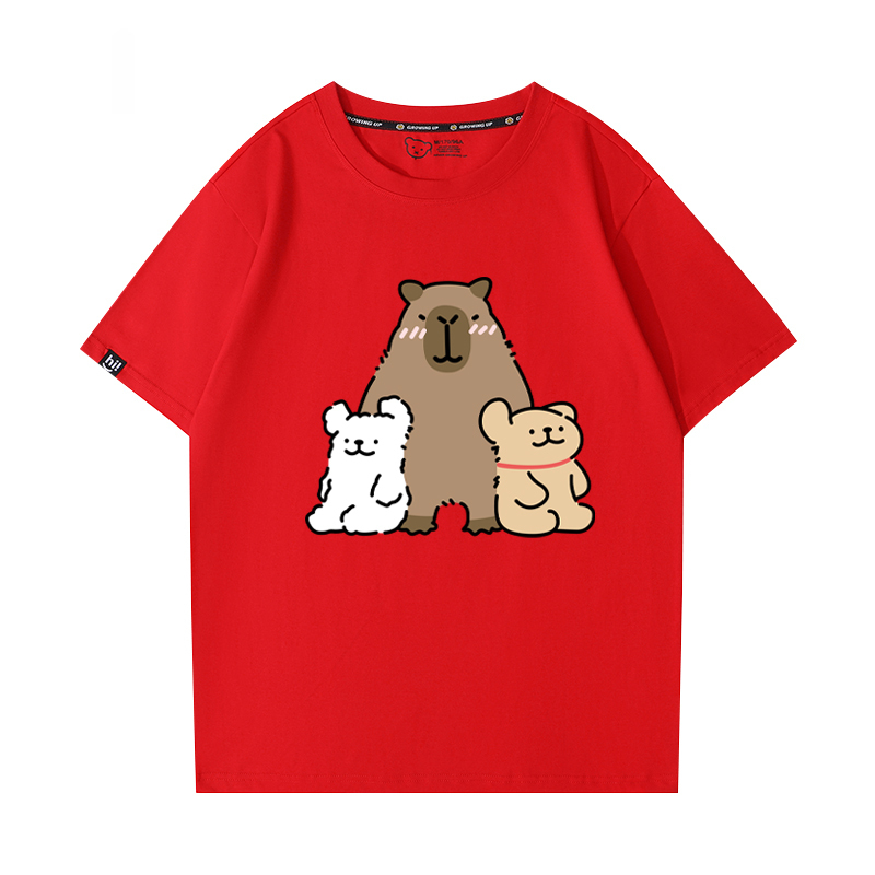 卡皮巴拉 2024親子情侶男女同款 T恤
