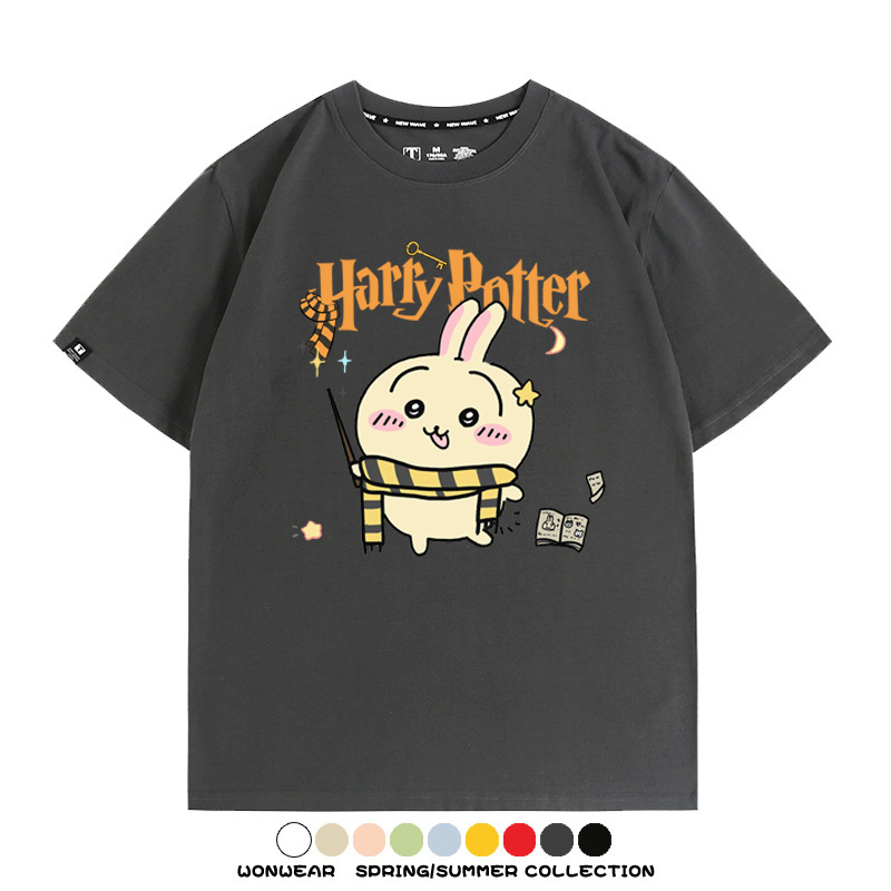 Chiikawa聯動哈利波特 親子情侶裝寬鬆短袖T