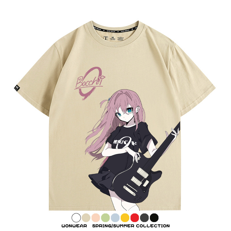 孤獨搖滾動漫周邊二次元 親子情侶裝寬鬆短袖T