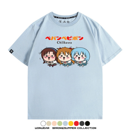 Chiikawa聯動EVA 親子情侶裝寬鬆短袖T