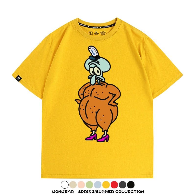 海綿寶寶惡搞動漫周邊短袖T恤