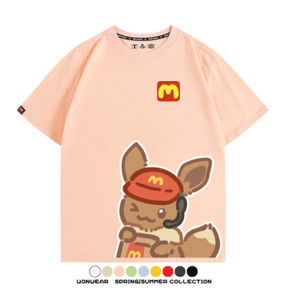 寶可夢聯動麥當勞 親子情侶裝寬鬆短袖T