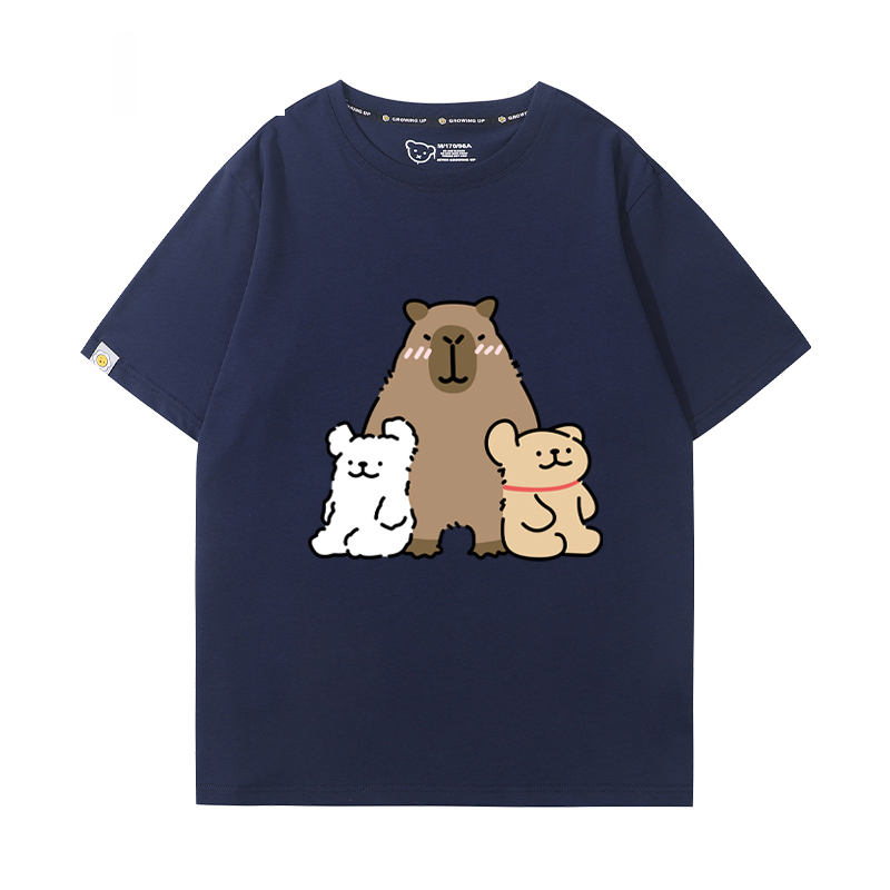 卡皮巴拉 2024親子情侶男女同款 T恤