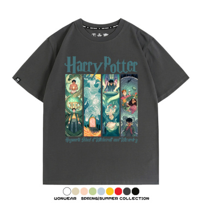 哈利波特四學院電影周邊短袖T恤