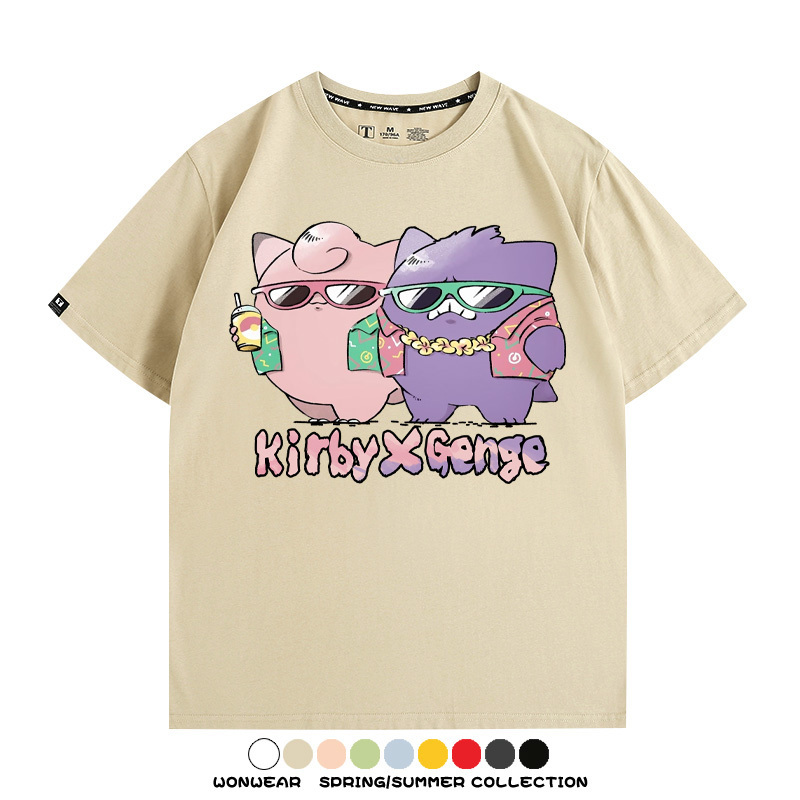 精靈寶可夢度假風動漫周邊短袖T恤