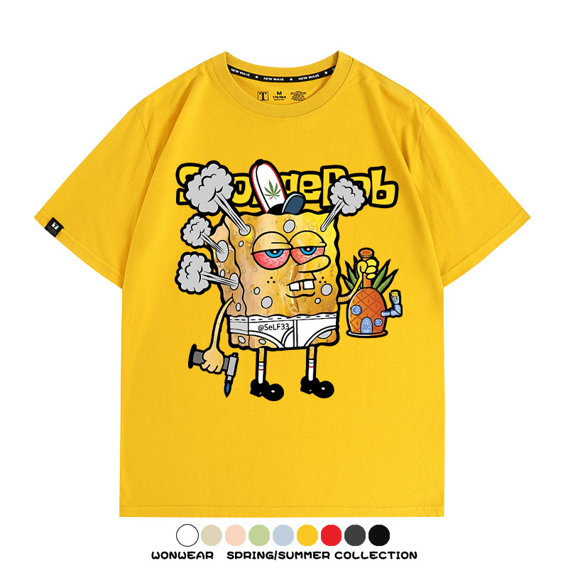 西海岸海綿寶寶動漫周邊短袖T恤