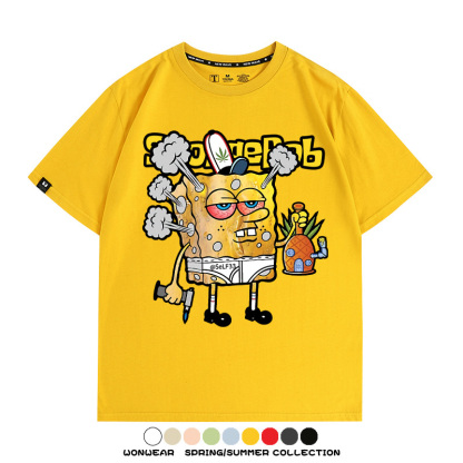 西海岸海綿寶寶動漫周邊短袖T恤