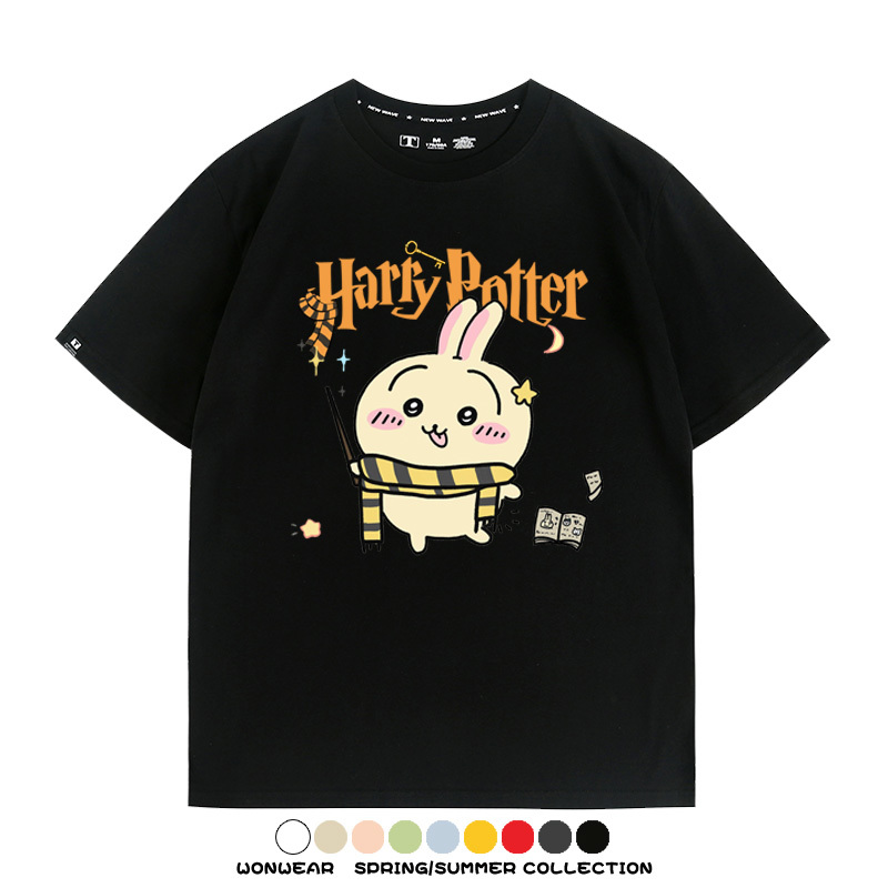 Chiikawa聯動哈利波特 親子情侶裝寬鬆短袖T