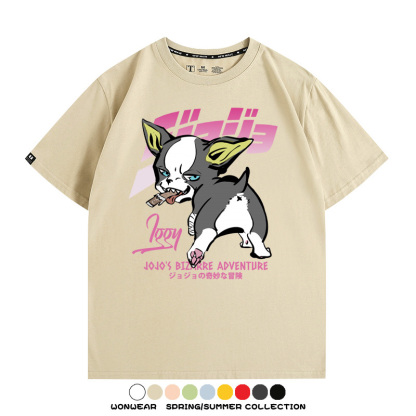 JOJO的奇妙冒險聯名伊奇愚者替身 親子情侶裝寬鬆短袖T