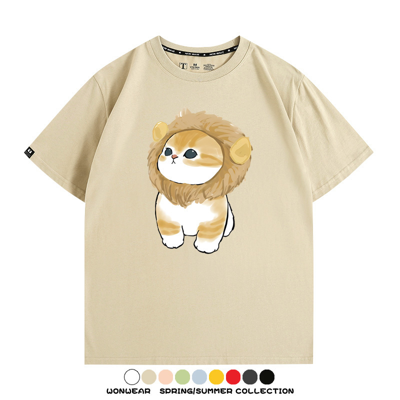 貓貓COS獅子 親子情侶裝寬鬆短袖T