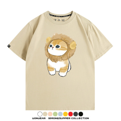 貓貓COS獅子 親子情侶裝寬鬆短袖T