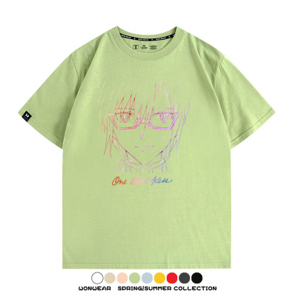 EVA新世紀福音戰士One Last Kiss專輯周邊短袖夏季純棉短袖T-shirt