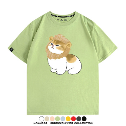 貓貓COS獅子 親子情侶裝寬鬆短袖T