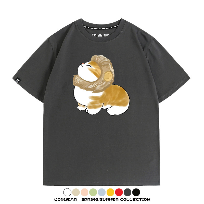 貓貓COS獅子 親子情侶裝寬鬆短袖T