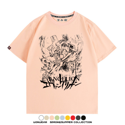 新世紀福音戰士EVA動漫周邊短袖T恤衫夏季男士純棉潮流二次元寬鬆