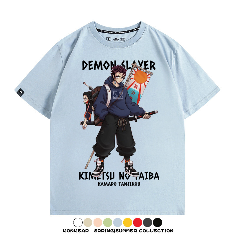 鬼滅之刃聯名灶門炭治郎 親子情侶裝寬鬆短袖T