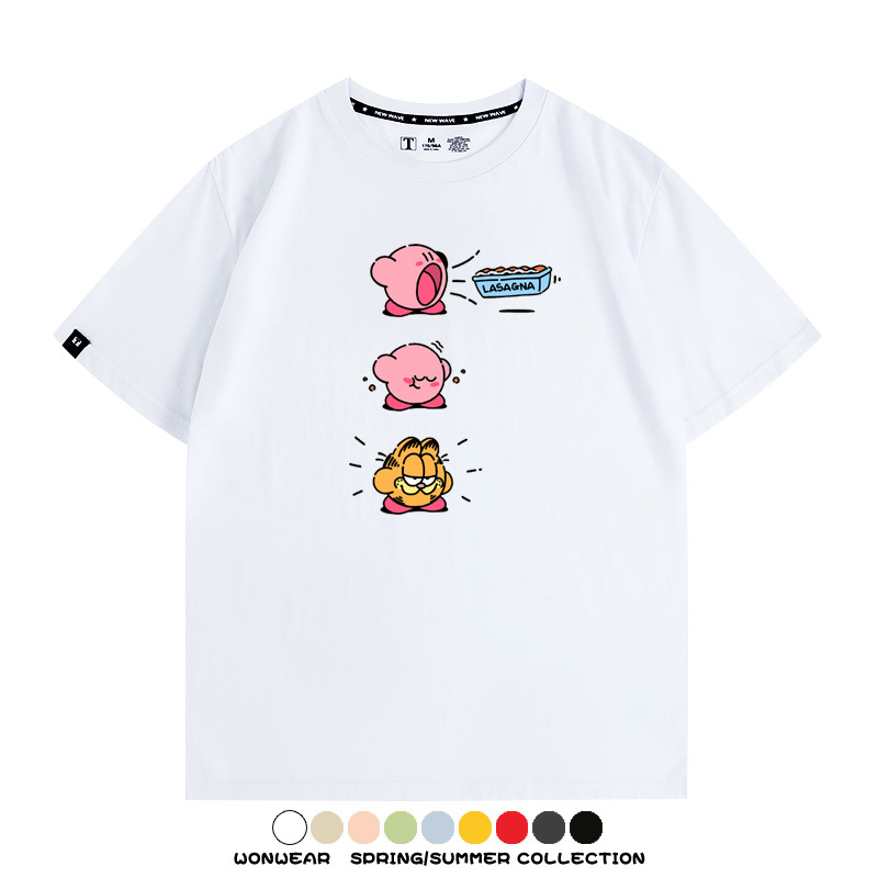 星之卡比遊戲 親子情侶裝寬鬆短袖T