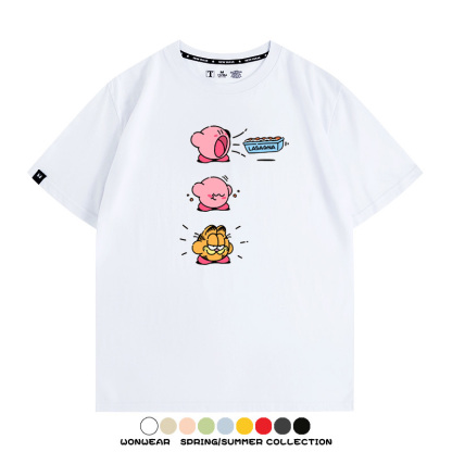 星之卡比遊戲 親子情侶裝寬鬆短袖T