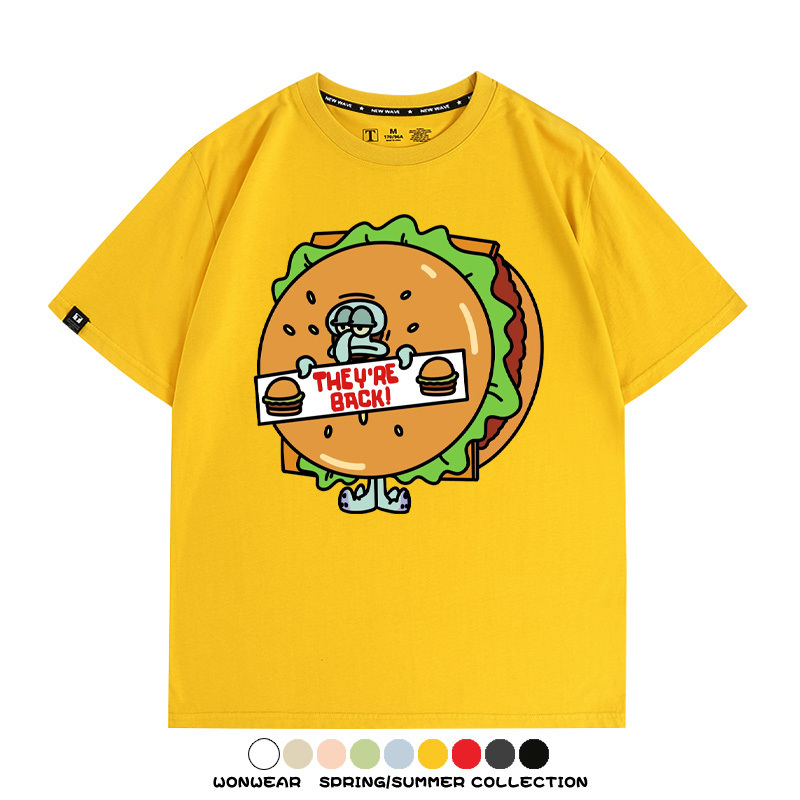 海綿寶寶惡搞動漫周邊短袖T恤