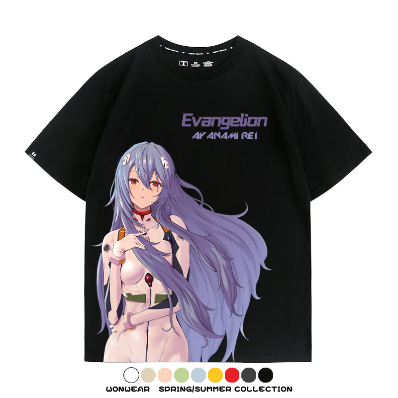 EVA新世紀福音戰士綾波麗動漫周邊短袖T恤
