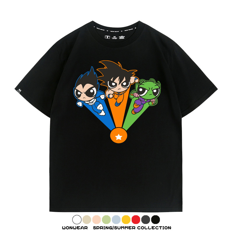 七龍珠飛天小女警聯名 親子情侶裝寬鬆短袖T
