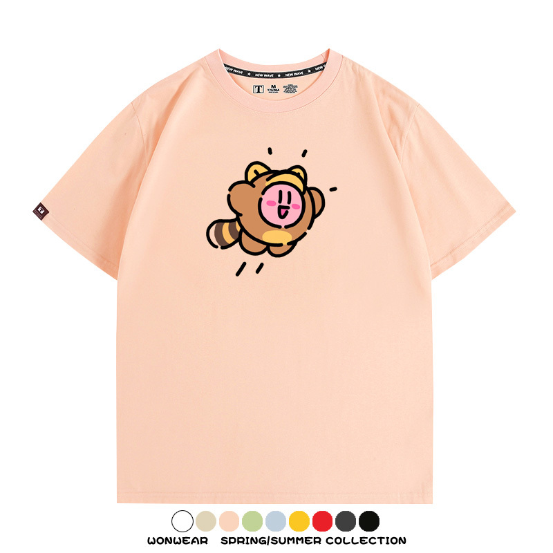 星之卡比遊戲 親子情侶裝寬鬆短袖T